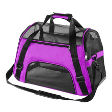 Cat Bags Portable Dog Carrier For Cats And Small Dogs Mesh Breathable Foldable Travel Purple
