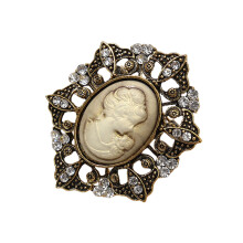 Datumloze Cameo Design Goudkleurige Pin Formele kleding-1
