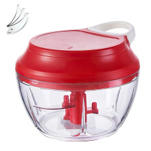 Hachoir manuel en acier inoxydable, coupe-légumes multifonction avec réglage de la hauteur de coupe, couvercle ergonomique et base antidérapante,