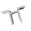 Sturdy Wall Brackets for Manual Retractable Awnings in-White 1