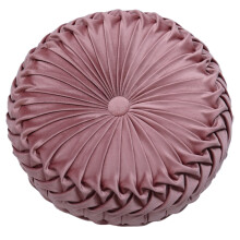 Coussin décoratif plissé en velours doux, pour canapé, fauteuil, voiture ou lit. Coussin de sol rond en velours pour la décoration intérieure.