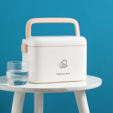 Medicijnkluis met cijferslot, veilige opbergdoos voor thuis en op reis, kindveilige medische organizer met compartimenten.