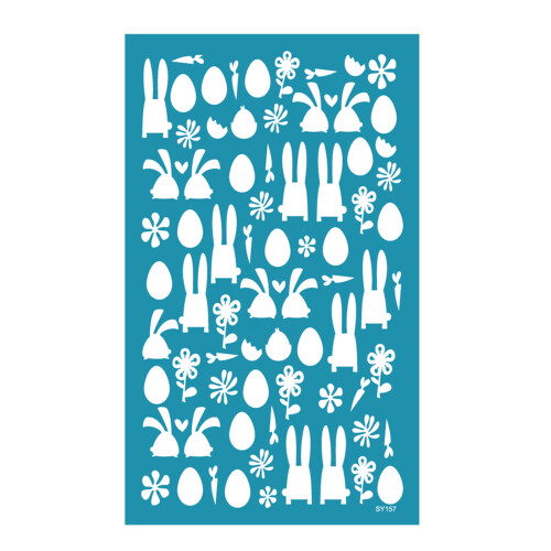 Rabbit Eggs Silk Screen Stencil for Clay DIY Printing-SY157