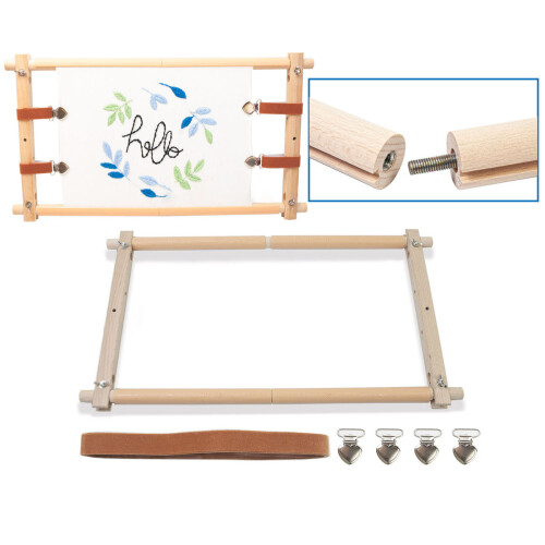 Needlepoint Embroidery Rack Scroll-Frame Cross Stitches 1
