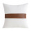 Almofadas decorativas estilo fazenda, capas de almofada em patchwork de lona e couro para sofá, cama, 45x45cm (18x18 polegadas), conjunto de 2 1
