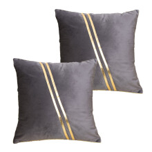 Housse de coussin décorative moderne et luxueuse, douce, à motif brodé de marque, résistante à la décoloration, pour une utilisation