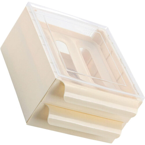 Double Layer Drawer Storage Box Two Tier Egg Organizer Refrigerator Egg Dispenser Cream Color Kitchen Utensils Storage 1