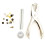 Double Caps Brass Rivets with Punch Pliers and 3Pcs Install Tools 6