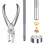 Double Caps Brass Rivets with Punch Pliers and 3Pcs Install Tools 7