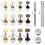 Double Caps Brass Rivets with Punch Pliers and 3Pcs Install Tools 3