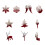Luxurious Tree Ornaments Collection Flocking Snowflake-Elk 2