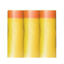 Søppelposer med snor og sterk bæreevne, tykt materiale, motstandsdyktig mot brudd, lekkasjefrie poser til bad, kjøkken, kontor, gul farge