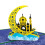 Stylish Eid Moon Card Beautiful Designed Greeting-golden moon 4