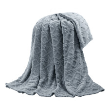 Soft Fabric Blanket Microfiber Soft Touching-blue gray Style 2