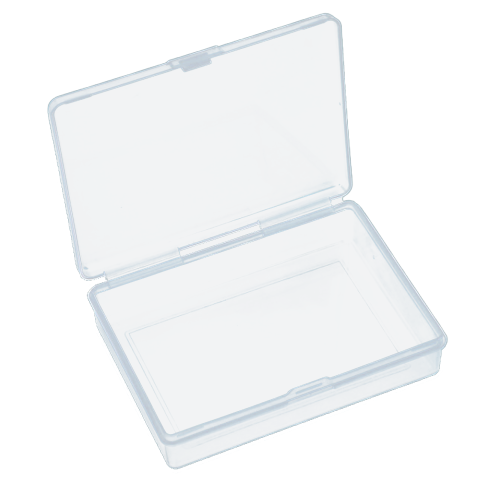 Rectangle Mini Storage Containers with Hinged Lid, Hard Plastic Moisture Proof Cases for Organizing Small Items, See-Through Lids for Easy Identificat