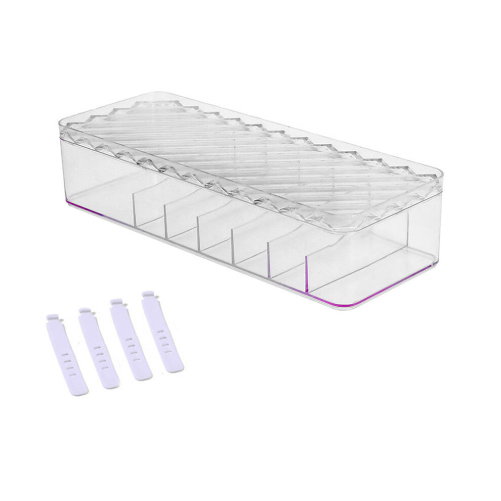Cable Organizer Box With Transparent Design, Adjustable Compartments For Multifunctional Use In Electronics Management 9060116292622