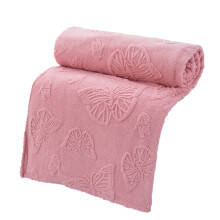 Soft Fleece Throw Blanket Comfort Bedspreads-rose pink Style 1