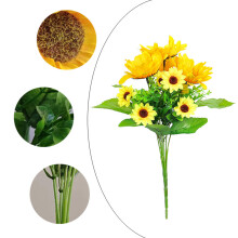 Artificial Sunflowers Silk Flowers Faux Fake Sunflowers Plastic