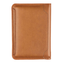 Slanke leren portemonnee met creditcardhouder, minimalistische opvouwbare portemonnee voor paspoorten, hoogwaardig leer, veilige sluiting, perfect