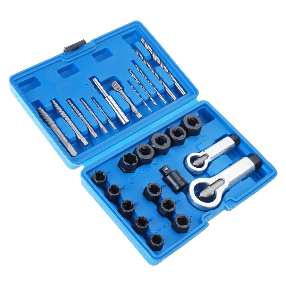 28Pcs Damaged Screw Extractor Bolt Nut Remover Car Tools Kit 7696000753812