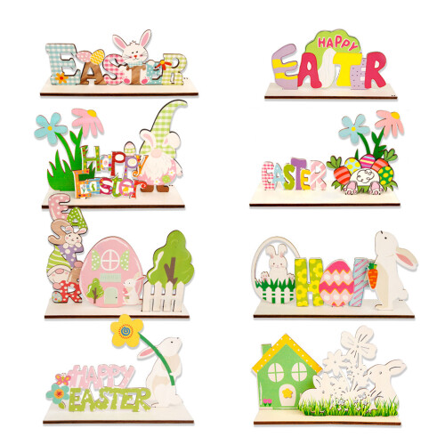 3D Rabbit Figurine Easter Eggs Decoration-Easter egg rabbit ta 2