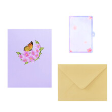 Popup Thanky You Card with Small Card & Envelope Holiday Gift