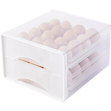 Transparent Egg Tray, Food Grade Material Large Capacity Drawer Type Egg Storage For Refrigerator, Egg Freshness Keeper With Time Memory, Clear Visibi