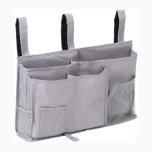 Organizador de cabeceira versátil, bolsa de armazenamento suspensa com bolsos multiuso para beliches, camas hospitalares e dormitórios, tecido