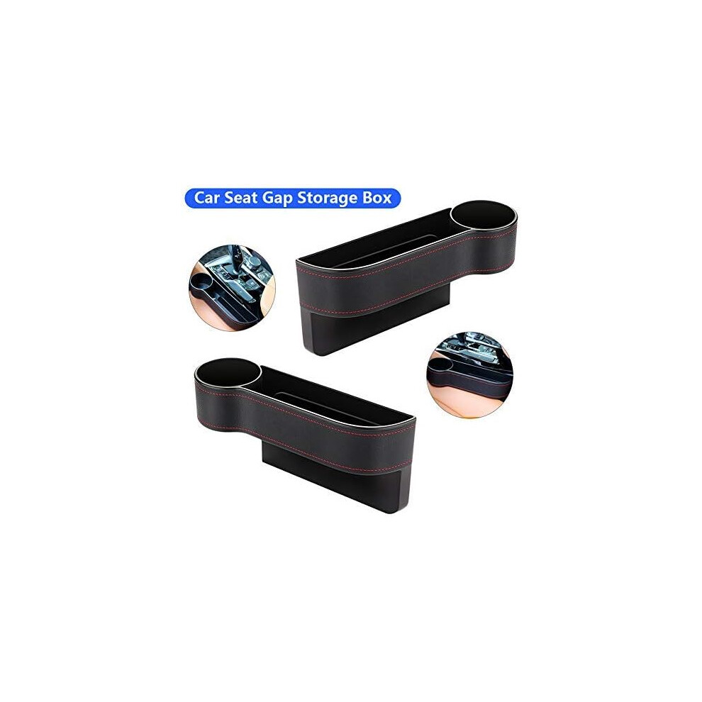 Storage Box For Mug Bottle Cellphones, Center Console Gap Filler, Expand Car Space With Pu Leather Cover, Protect Driving Safety Using Multifunctional 9060116301959