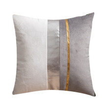 Douceur et durabilité pour tout décor, housses de coussin décoratives en patchwork de velours, design chic et raffiné avec bordure en cuir doré