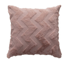 Boho White Lumbar Glamourous Accent Pillows, Double-Sided Faux Fur Textured Cushion Case for Cozy Living Spaces, 45*45Cm Rabbit Hair, Invisible Zipper
