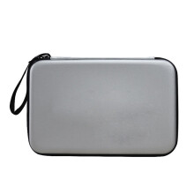 Square Pingpong Paddle Case Table Tennis Paddle Storage Bag Zipper Handbag Silver