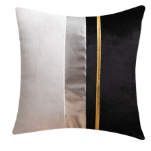 Funda de almohada decorativa de terciopelo de estilo moderno y lujoso, con diseño de cremallera invisible, ideal para regalar (45*45 cm).