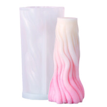 Silicone Candle Mold DIY Soap Resin Plaster Mould 3D Cylinder-3