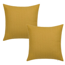 Housses de coussin carrées pour terrasse, balcon ou jardin, texture lin pour une touche luxueuse, effet décoratif qui embellit tout espace