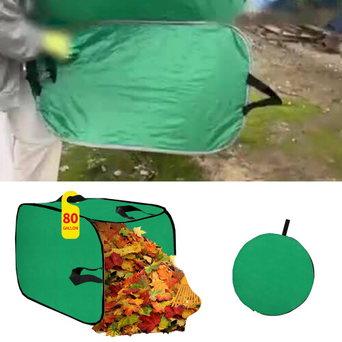 Foldable Garden Waste Collector Reinforced Polyester Fabric 1