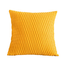 Housse de coussin en velours doux et peluche, texture unie avec fermeture éclair invisible, pour canapé et salon, 1 pièce