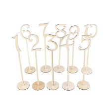 1 Box Table Number Signs Wooden Wedding Desktop Digit-JM00837