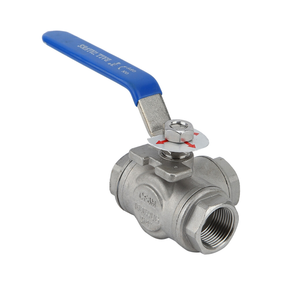 T Type Ball Valve For Plumbing And Industrial Applications, Three-Way Ball Valve With Full Port Design, Female Thread Stainless Steel Valve For Water 9135470068197