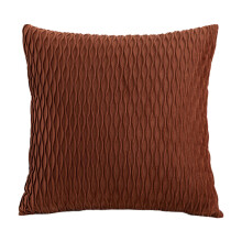 Housses de coussin décoratives carrées, coussins de canapé confortables avec fermeture éclair invisible, velours à rayures originales pour