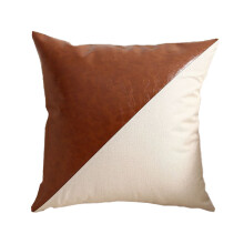 Housses de coussin respirantes en similicuir, design chic et moderne, décoratives pour femmes, filles, adolescentes, amies et famille (45 x 45 cm)