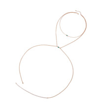 Punk Men Body Chain Necklace Silver Green for Party Accessories