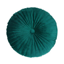 Décoration de chambre et salon : Coussin rond en velours uni, coussin décoratif pour dossier de canapé, rembourrage en coton PP (élégant design