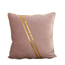 Housses de coussin en velours rayé cuir doré, faciles d'entretien et résistantes, pour votre canapé, fauteuil ou bureau (lot de 2)