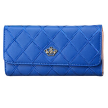 Clutch-lommebok for kvinner, vanntett lang lommebok i PU-skinn med glatt glidelåslukking, multifunksjonell design med stor kapasitet, trendy stil