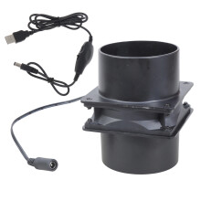 Compactly Plastic Inline Ventilation Fan 50CFM Airflows USB