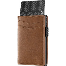 Card Holder Wallet for Men, Slim Wallet with RFID Blocking Technology, Pop Up Metal Credit Card Holder Featuring Quick Access Mechanism, Bifold Minima