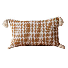 Housse de coussin lombaire décorative moderne de luxe, résistante à l'eau et aux UV pour une utilisation en extérieur, disponible en plusieurs