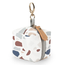 Schnulleretui mit Clip, strapazierfähiges PU-Leder, ideal für Kinderwagen, Handtasche und Wickeltasche, großes Fassungsvermögen für 2 Schnuller