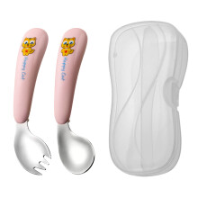Kinderbesteck aus lebensmittelechtem Material, leicht und daher einfach für kleine Hände zu handhaben.